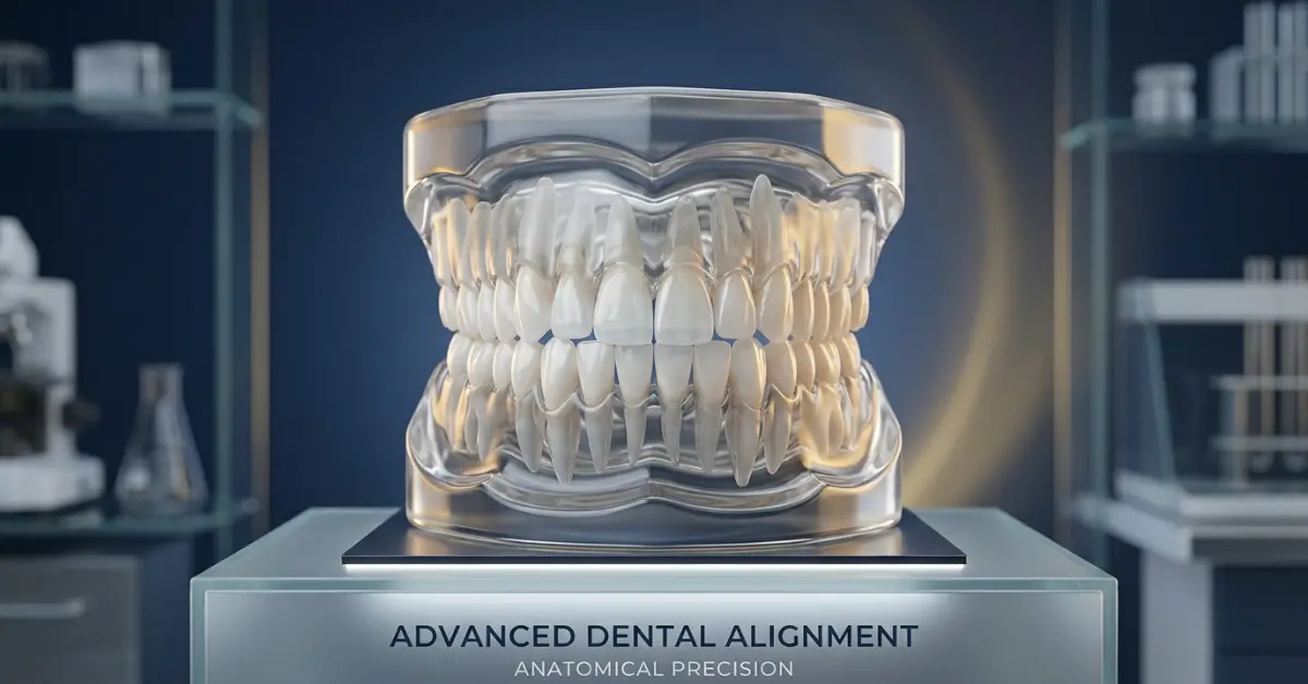 Diagram showing the 4 main types of human teeth side by side incisor canine premolar and molar on a dark blue background