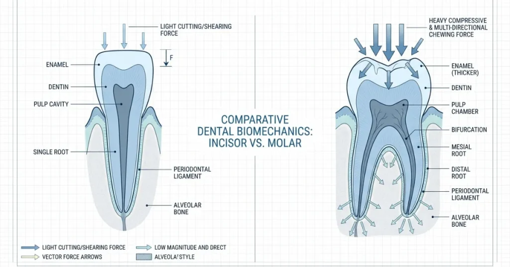 how many roots are in each tooth