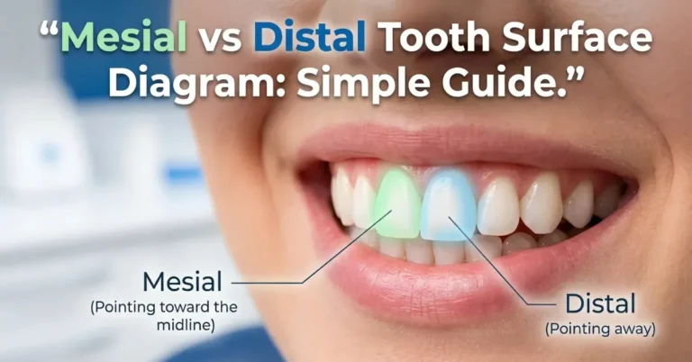 mesial vs distal tooth surface diagram