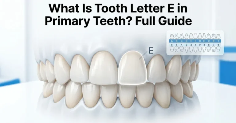 what is tooth letter e primary teeth