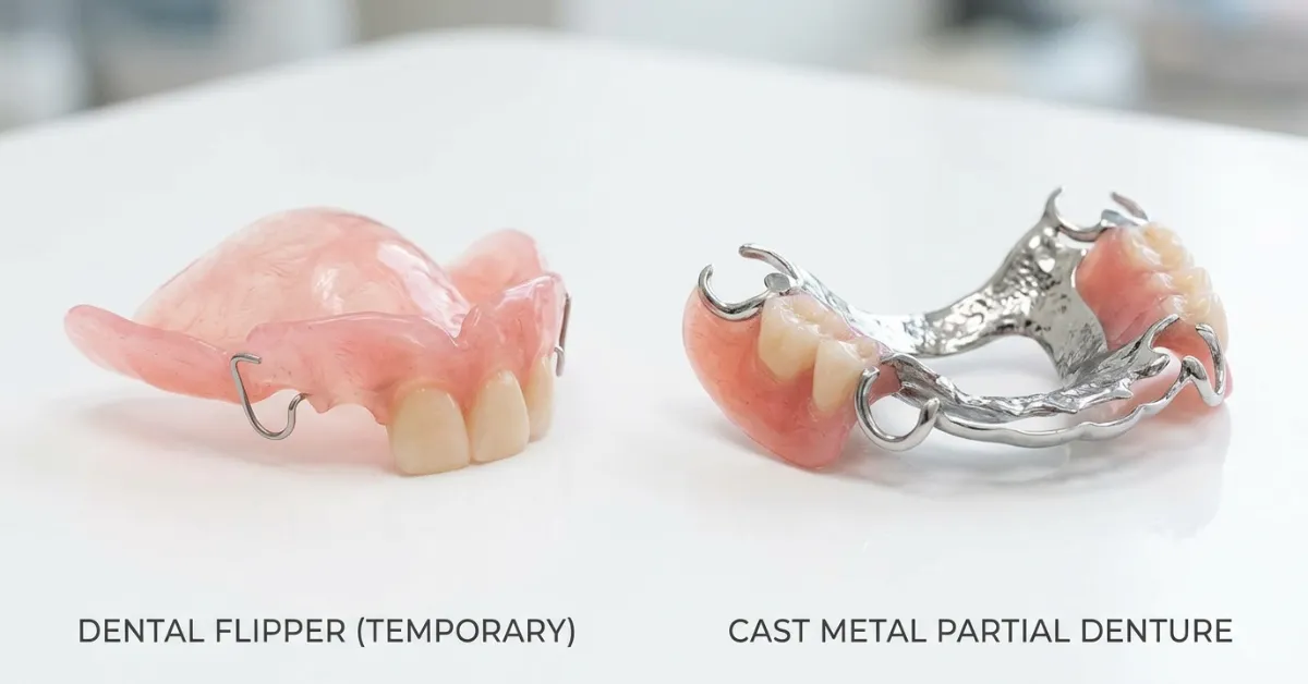 dental flipper vs partial denture
